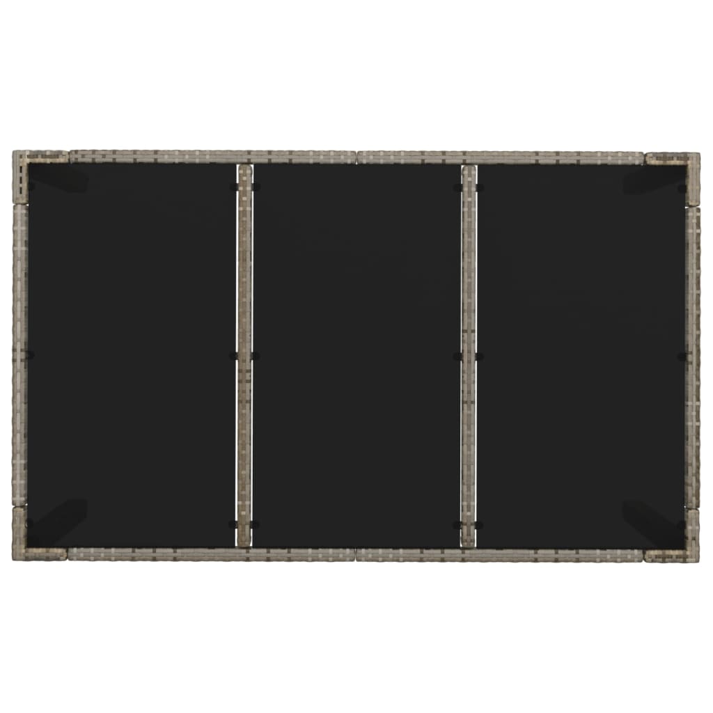 Set da Pranzo da Giardino 5 pz con Cuscini in Polyrattan Grigio | homemem39
