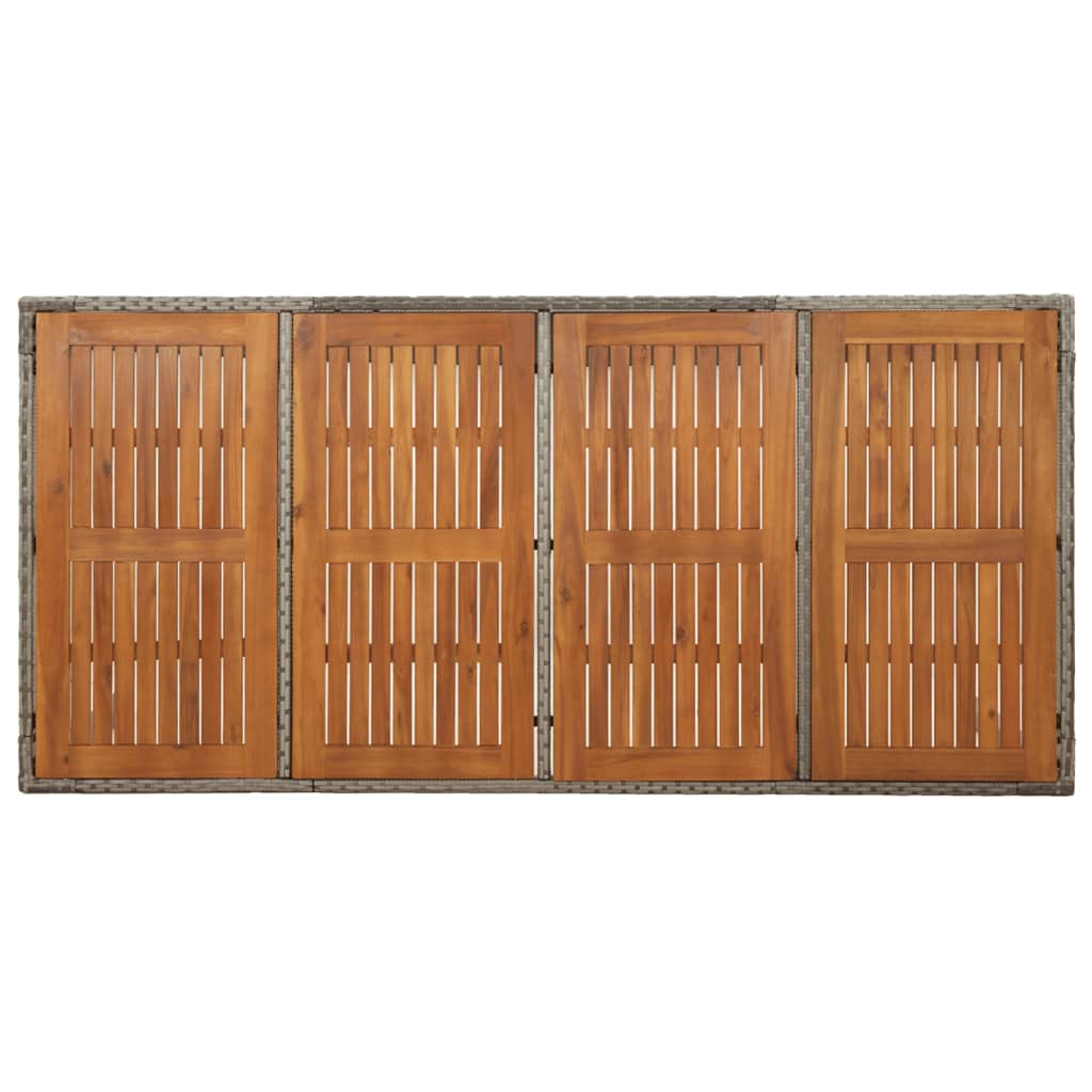 Set da Pranzo da Giardino 9 pz con Cuscini in Polyrattan Grigio | homemem39