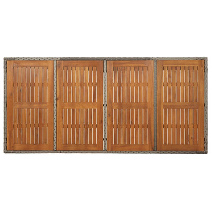 Set da Pranzo da Giardino 9 pz con Cuscini in Polyrattan Grigio | homemem39