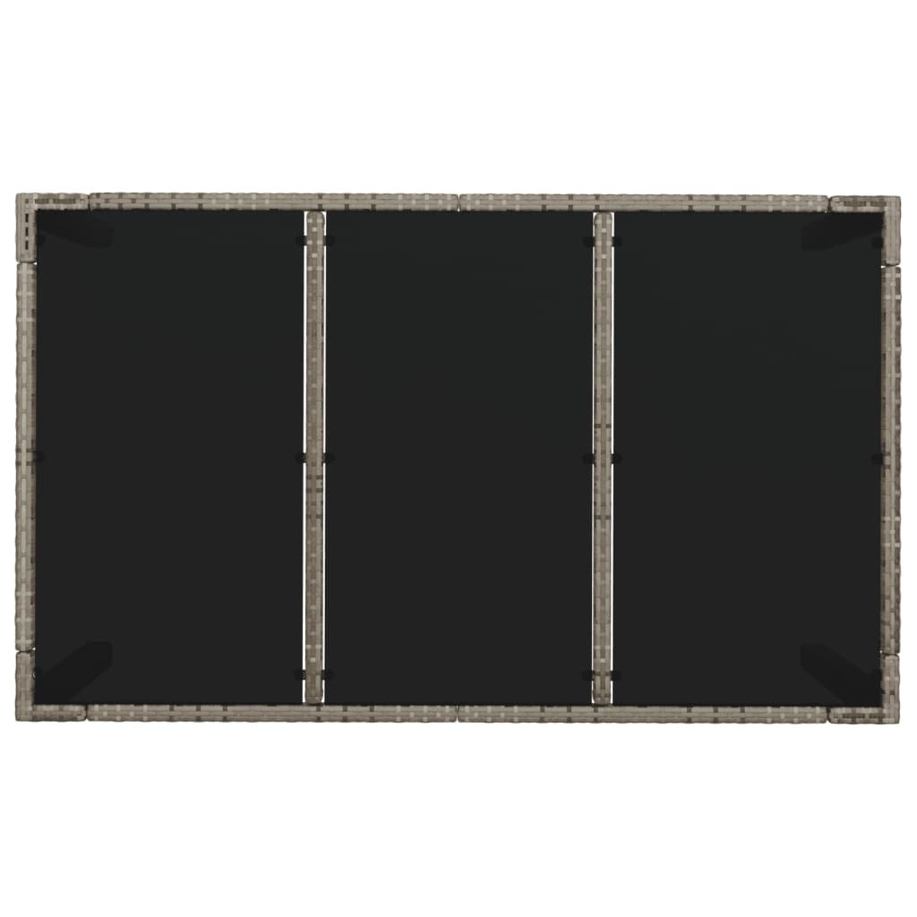 Set da Pranzo da Giardino 5 pz con Cuscini in Polyrattan Grigio | homemem39