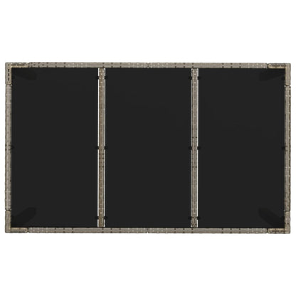 Set da Pranzo da Giardino 7 pz con Cuscini in Polyrattan Grigio - homemem39