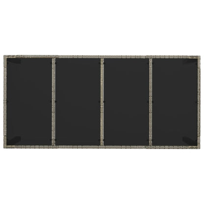 Set da Pranzo da Giardino 9 pz con Cuscini in Polyrattan Grigio | homemem39