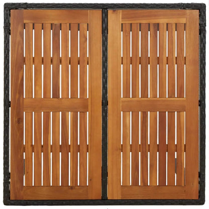 Set da Pranzo da Giardino 5 pz Nero con Cuscini in Polyrattan | homemem39