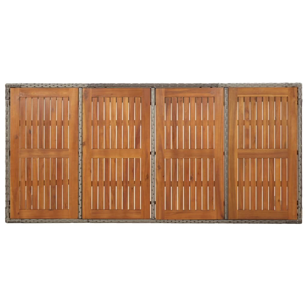 Set da Pranzo da Giardino 7 pz con Cuscini in Polyrattan Grigio | homemem39
