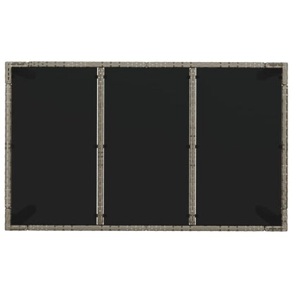 Set da Pranzo da Giardino 5 pz con Cuscini in Polyrattan Grigio | homemem39