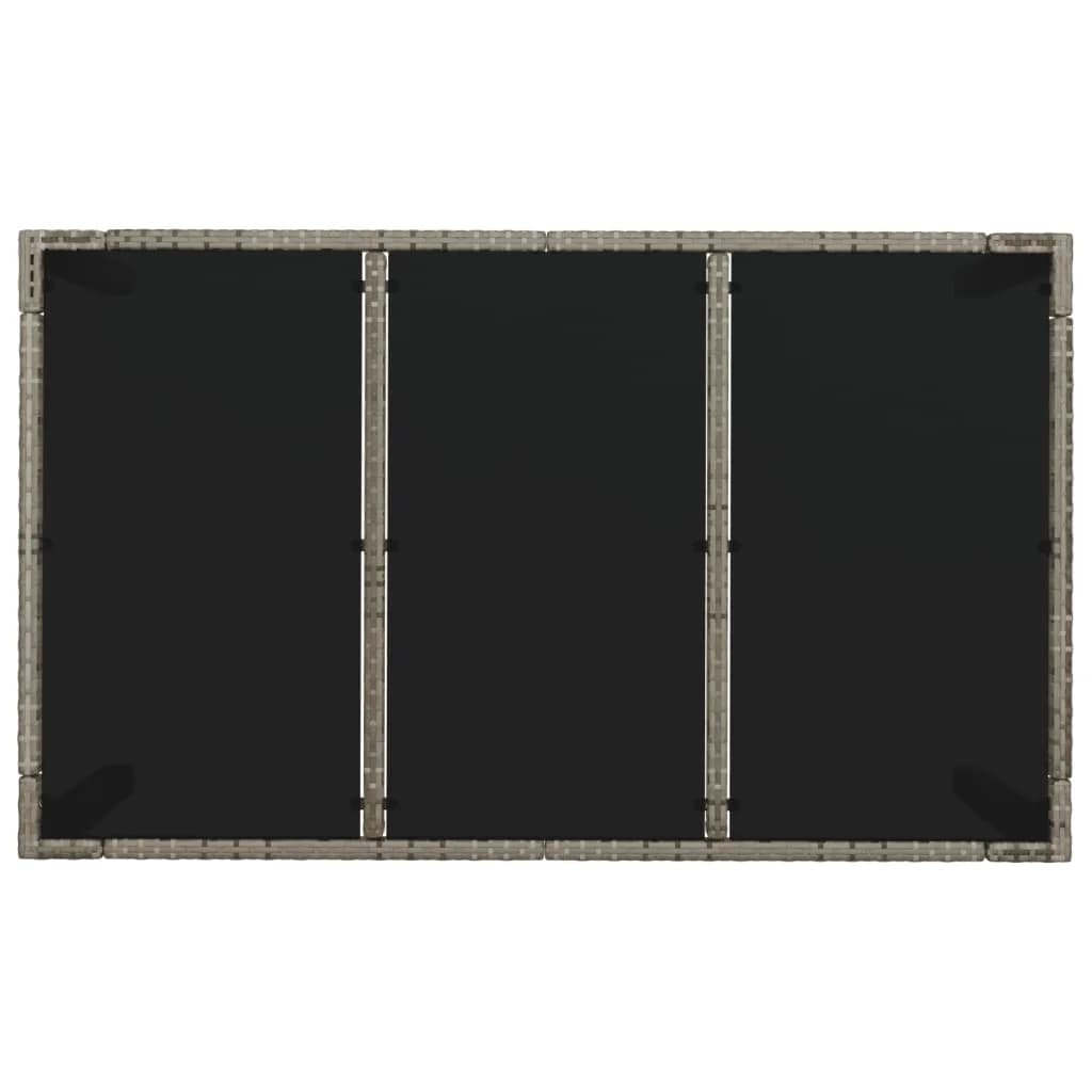 Set da Pranzo da Giardino 7 pz con Cuscini in Polyrattan Grigio - homemem39