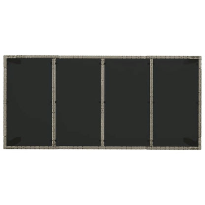 Set da Pranzo da Giardino 7 pz con Cuscini in Polyrattan Grigio - homemem39