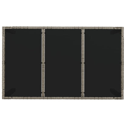 Set da Pranzo da Giardino 7 pz con Cuscini in Polyrattan Grigio | homemem39