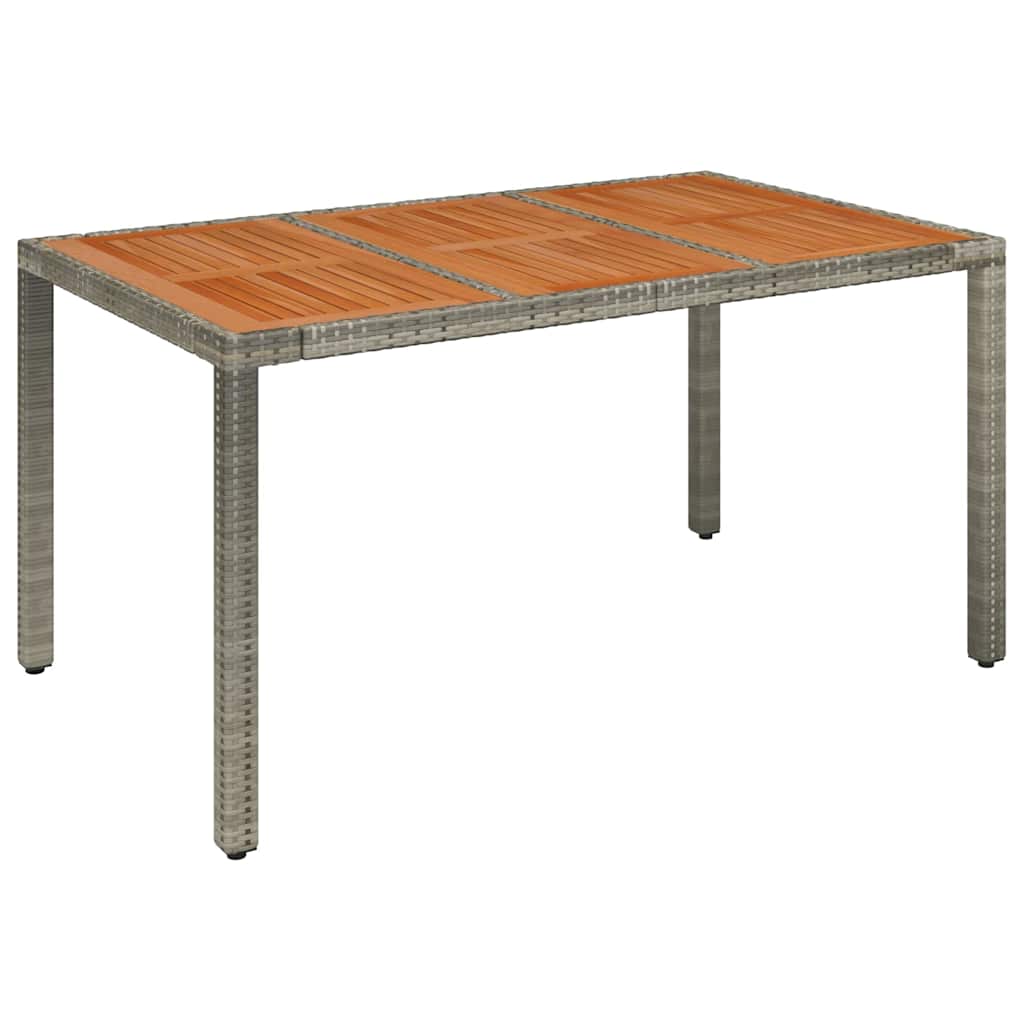 Set da Pranzo da Giardino 7 pz con Cuscini in Polyrattan Grigio | homemem39