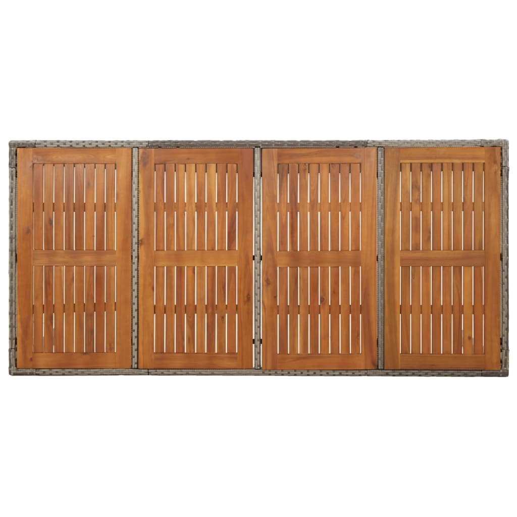 Set da Pranzo da Giardino 9 pz con Cuscini in Polyrattan Grigio | homemem39