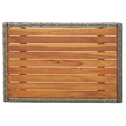 Set da Pranzo da Giardino 4 pz con Cuscini in Polyrattan Grigio | homemem39
