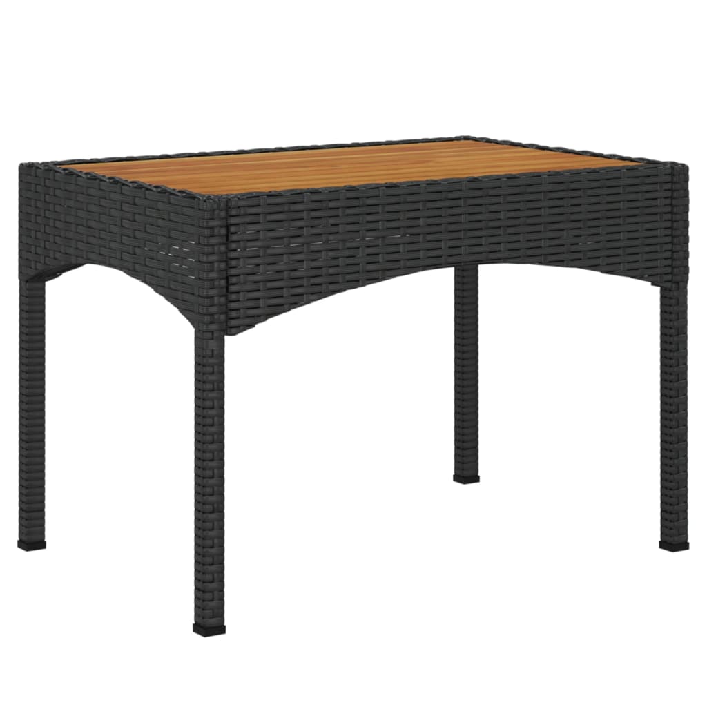 Set da Pranzo da Giardino 4 pz con Cuscini Nero in Polyrattan | homemem39