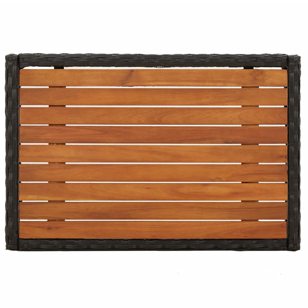 Set da Pranzo da Giardino 4 pz con Cuscini Nero in Polyrattan | homemem39