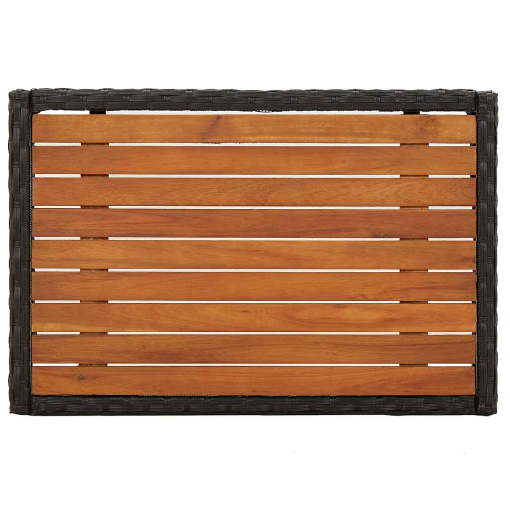 Set da Pranzo da Giardino 5 pz Nero con Cuscini in Polyrattan | homemem39