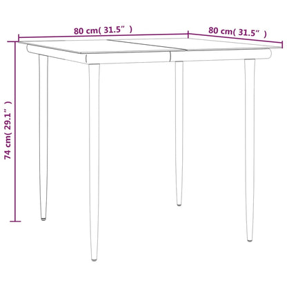Set Salotto Giardino 3 pz con Cuscini Nero e Grigio Polyrattan | homemem39