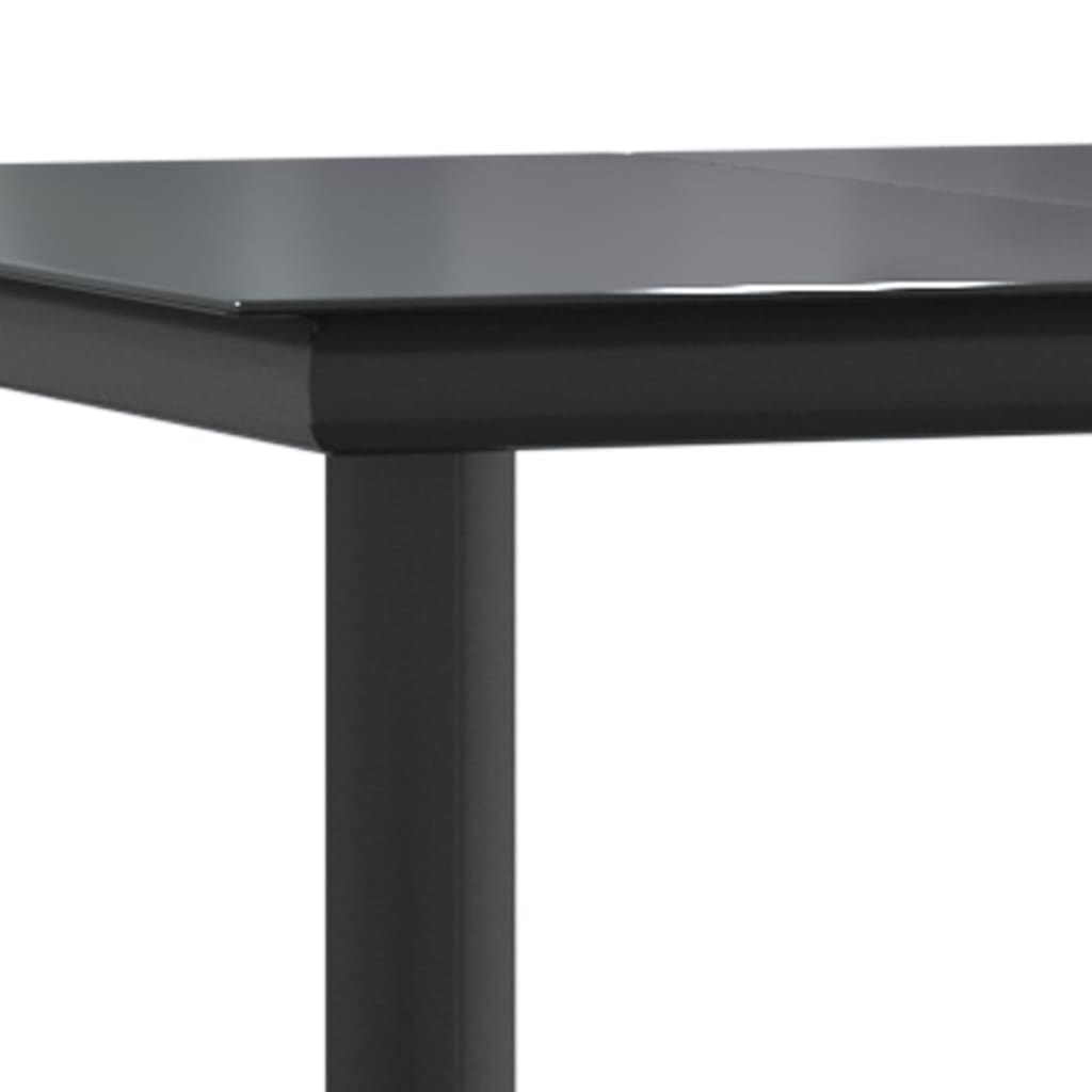 Set da Pranzo da Giardino 3 pz con Cuscini Nero in Polyrattan - homemem39