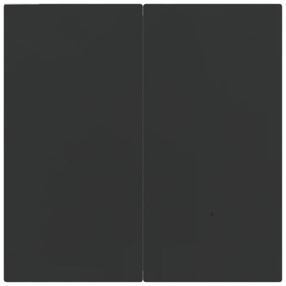 Set Salotto Giardino 3 pz con Cuscini Nero e Grigio Polyrattan | homemem39