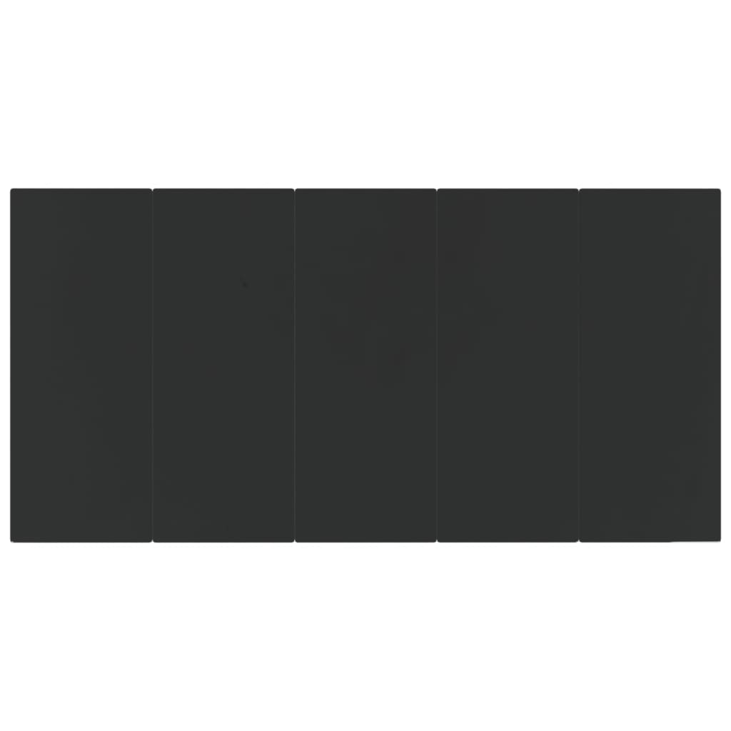 Set da Pranzo Giardino 7pz Nero e Grigio con Cuscini Polyrattan - homemem39