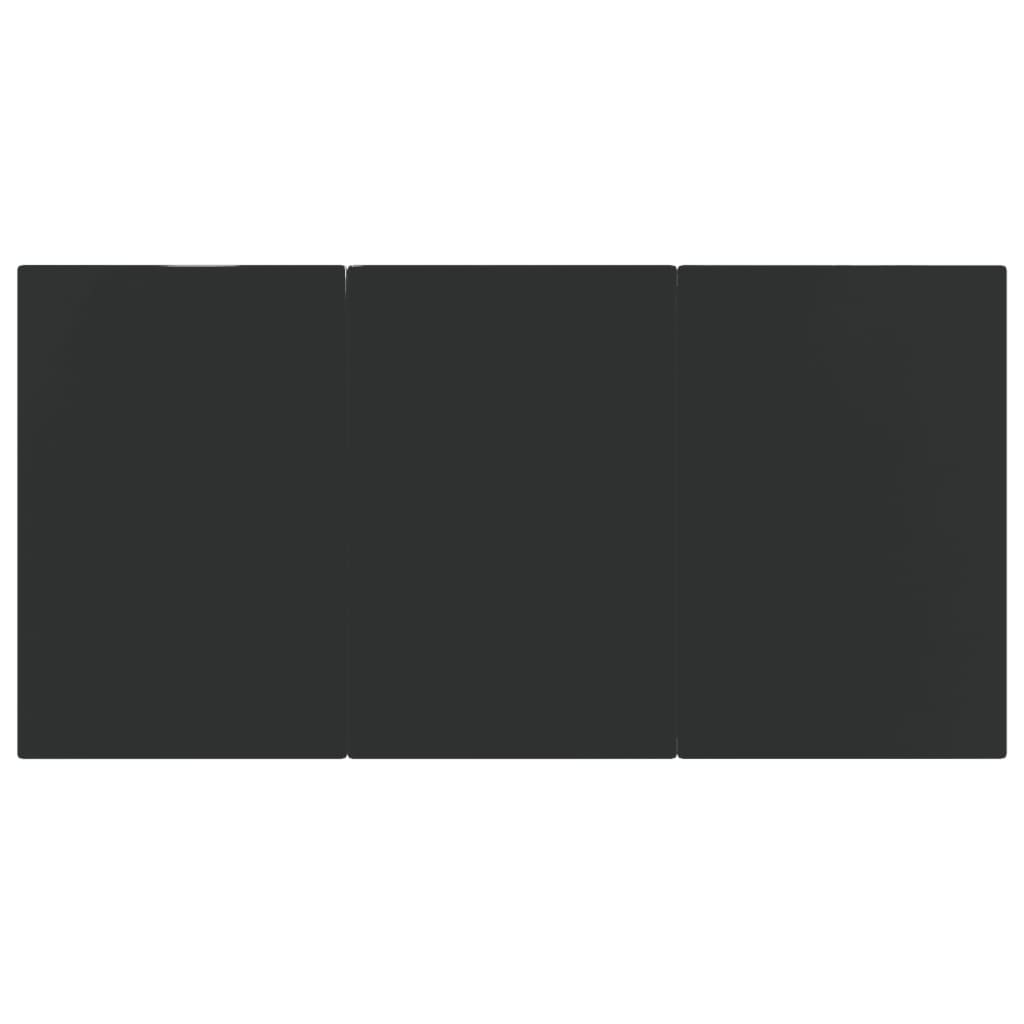 Set da Pranzo Giardino 7pz Nero e Grigio con Cuscini Polyrattan - homemem39