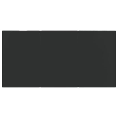 Set da Pranzo Giardino 7pz Nero e Grigio con Cuscini Polyrattan - homemem39