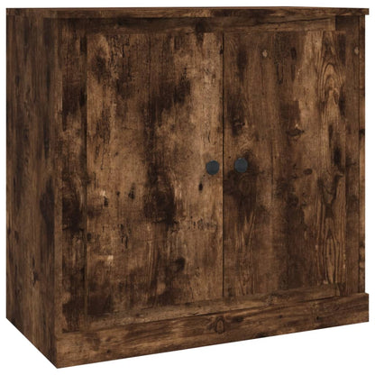 Credenze 3 pz Rovere Fumo in Legno Multistrato