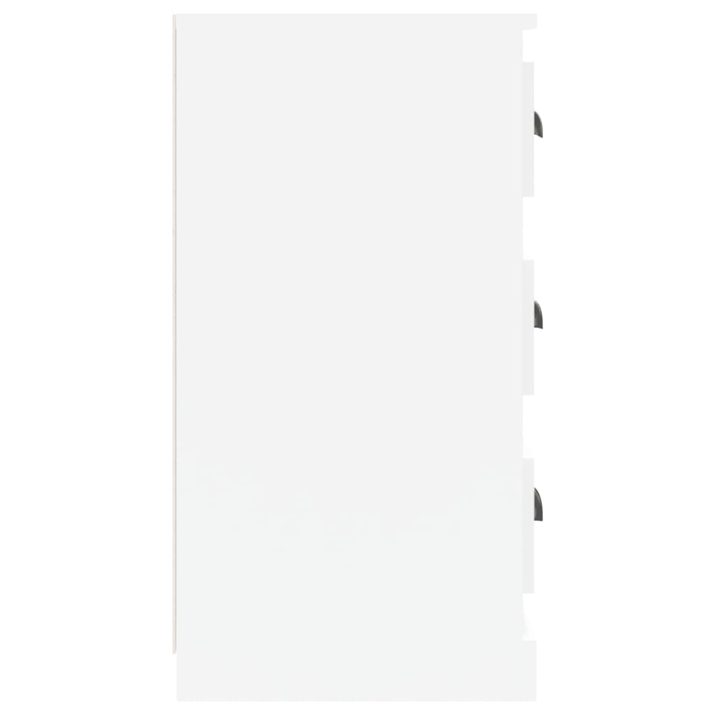 Credenze 2 pz Bianco Lucido in Legno Multistrato - homemem39