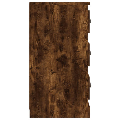 Credenze 2 pz Rovere Fumo in Legno Multistrato