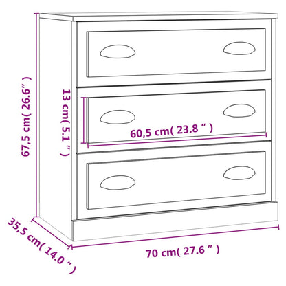 Credenze 2 pz Rovere Fumo in Legno Multistrato