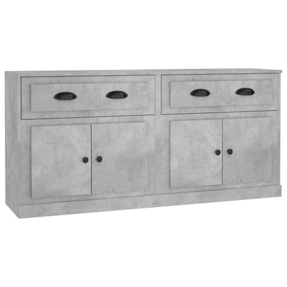 Credenze 2 pz Grigio Cemento in Legno Multistrato