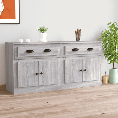 Credenze 2 pz Grigio Sonoma in Legno Multistrato - homemem39