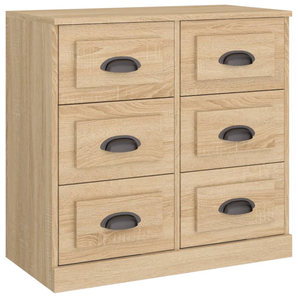 Credenze 2 pz Rovere Sonoma in Legno Multistrato