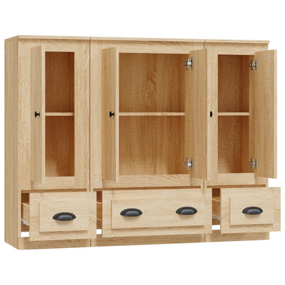 Credenze 3 pz Rovere Sonoma in Legno Multistrato