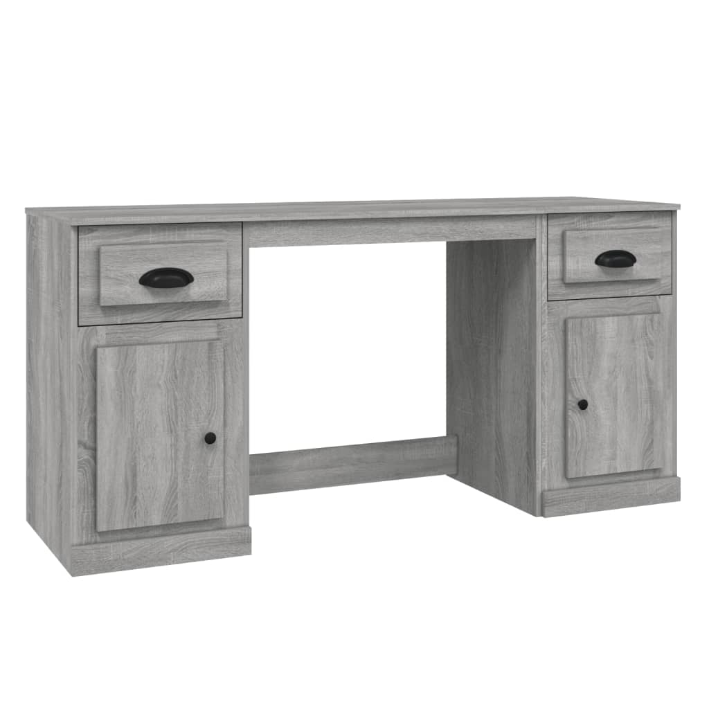 Scrivania con Armadietto Grigio Sonoma in Legno Multistrato - homemem39