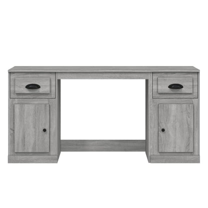 Scrivania con Armadietto Grigio Sonoma in Legno Multistrato