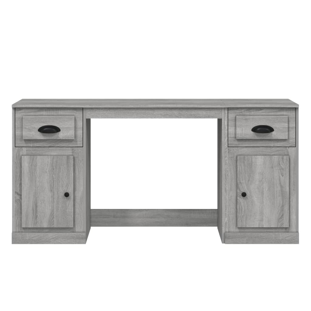 Scrivania con Armadietto Grigio Sonoma in Legno Multistrato - homemem39