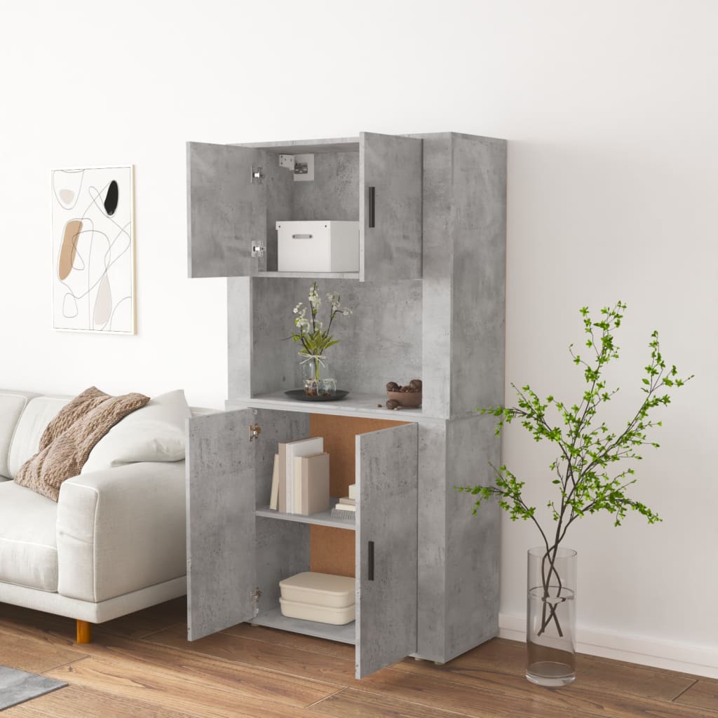 Credenza Grigio Cemento in Legno Multistrato | homemem39