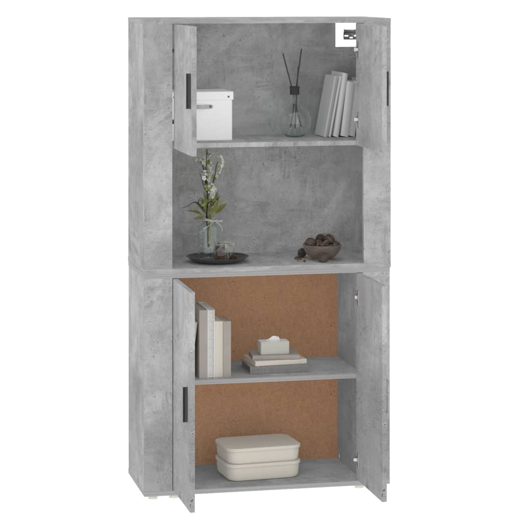 Credenza Grigio Cemento in Legno Multistrato | homemem39