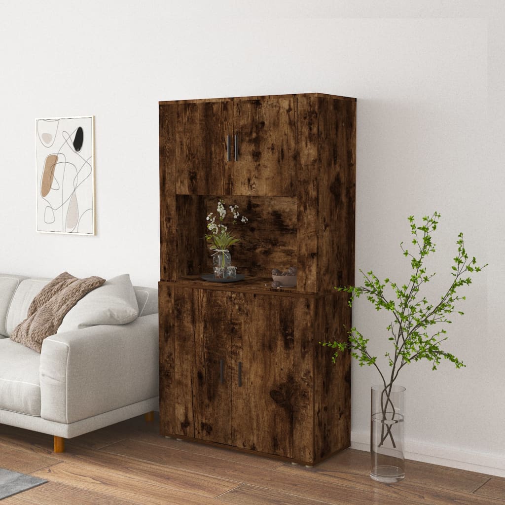 Credenza Rovere Fumo in Legno Multistrato - homemem39