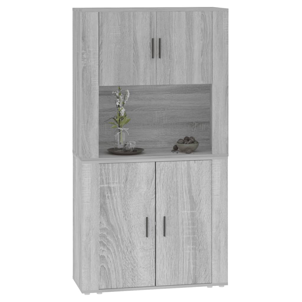 Credenza Grigio Sonoma in Legno Multistrato - homemem39