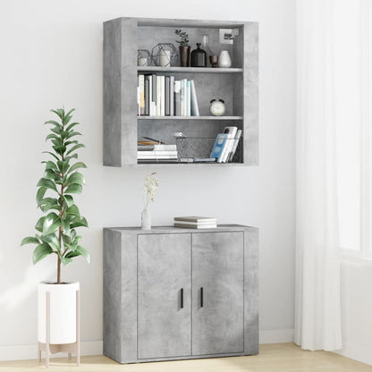 Credenza Grigio Cemento in Legno Multistrato | homemem39