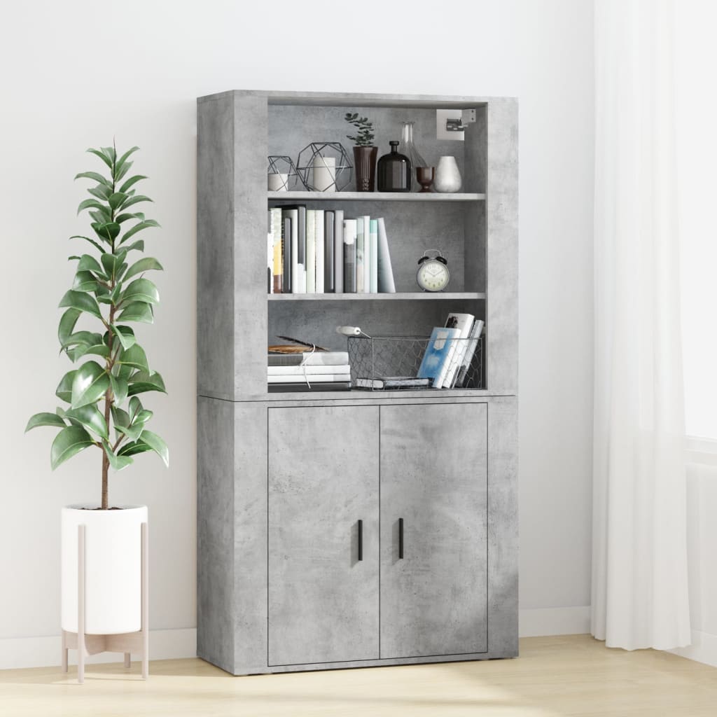Credenza Grigio Cemento in Legno Multistrato | homemem39