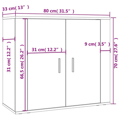 Credenza Rovere Marrone in Legno Multistrato - homemem39