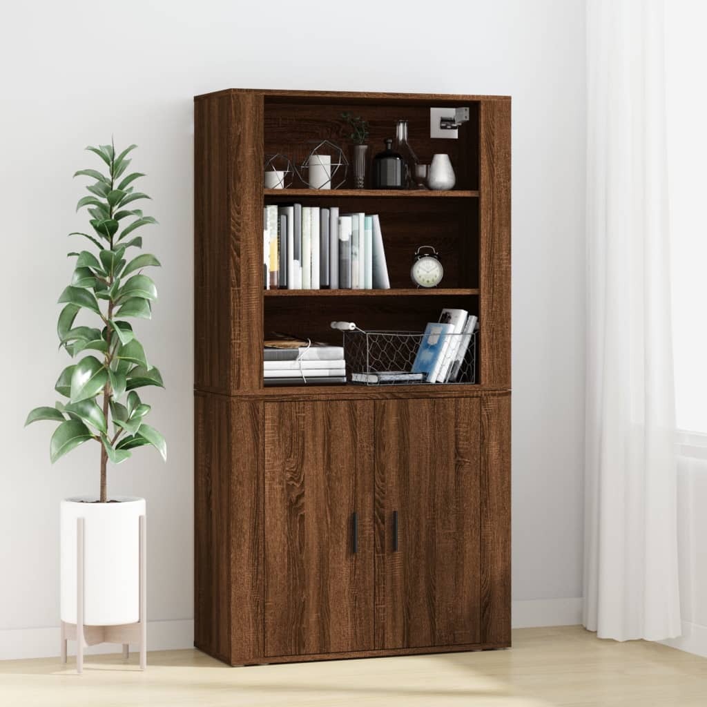 Credenza Rovere Marrone in Legno Multistrato - homemem39