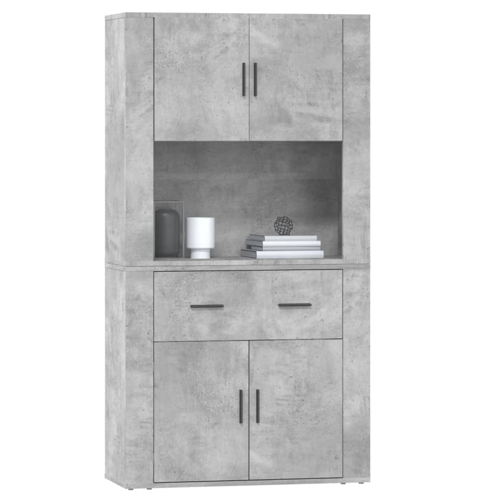 Credenza Grigio Cemento in Legno Multistrato
