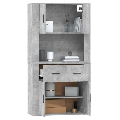 Credenza Grigio Cemento in Legno Multistrato