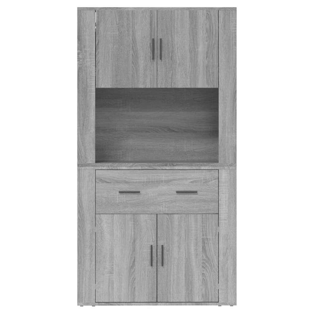 Credenza Grigio Sonoma in Legno Multistrato - homemem39