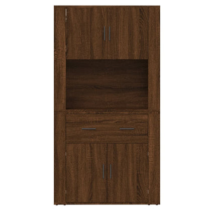 Credenza Rovere Marrone in Legno Multistrato
