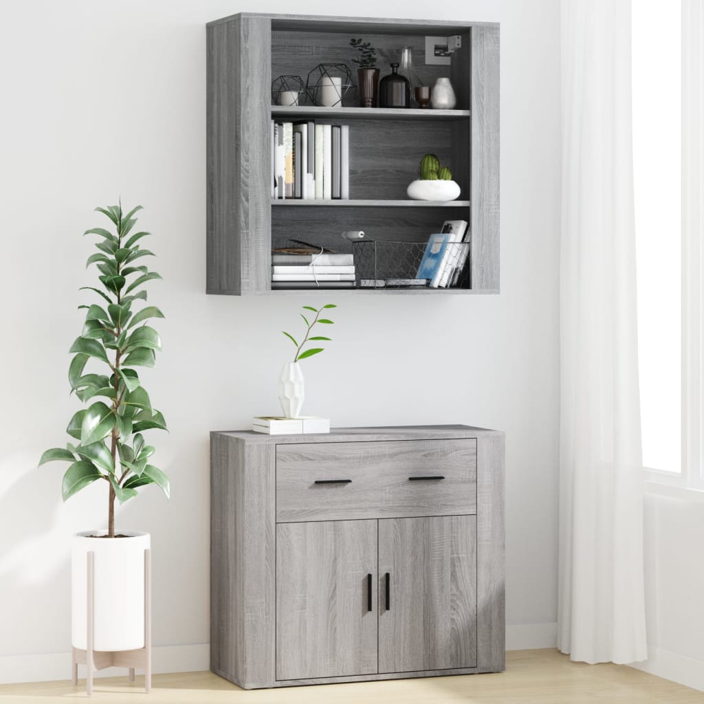 Credenza Grigio Sonoma in Legno Multistrato