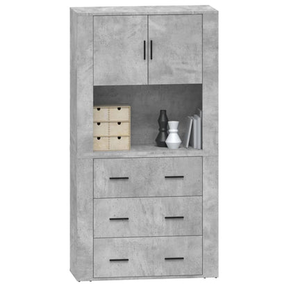 Credenza Grigio Cemento in Legno Multistrato