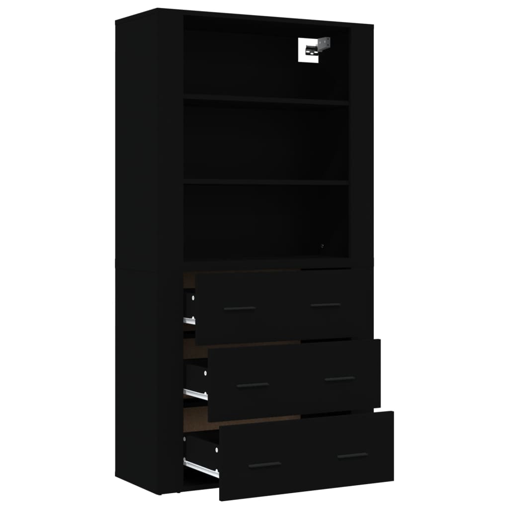 Credenza Nera in Legno Multistrato - homemem39